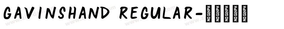 GavinsHand Regular字体转换